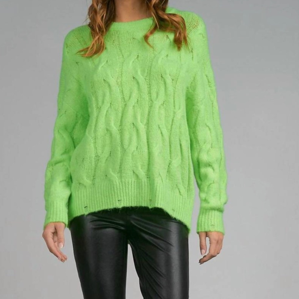 Elan Distressed Oversized Sweater